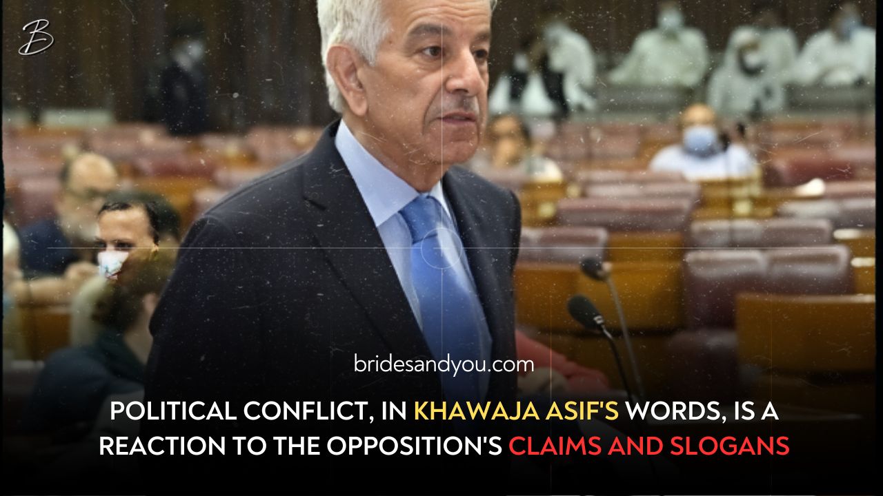 Khawaja Asif terms political clash a response to opposition's statements and slogans