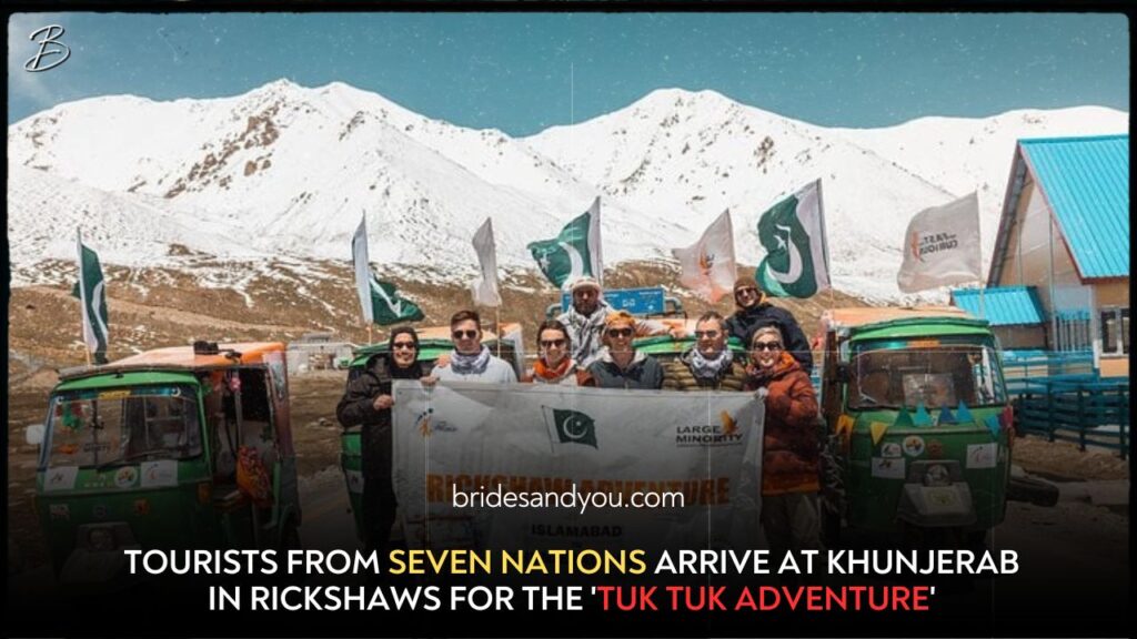 Tourists from seven countries reach Khunjerab in rickshaws for 'Tuk Tuk Adventure'
