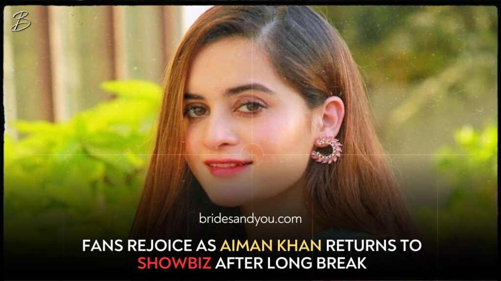 Fans jubilant as Aiman Khan breaks long pause to rejoin showbiz