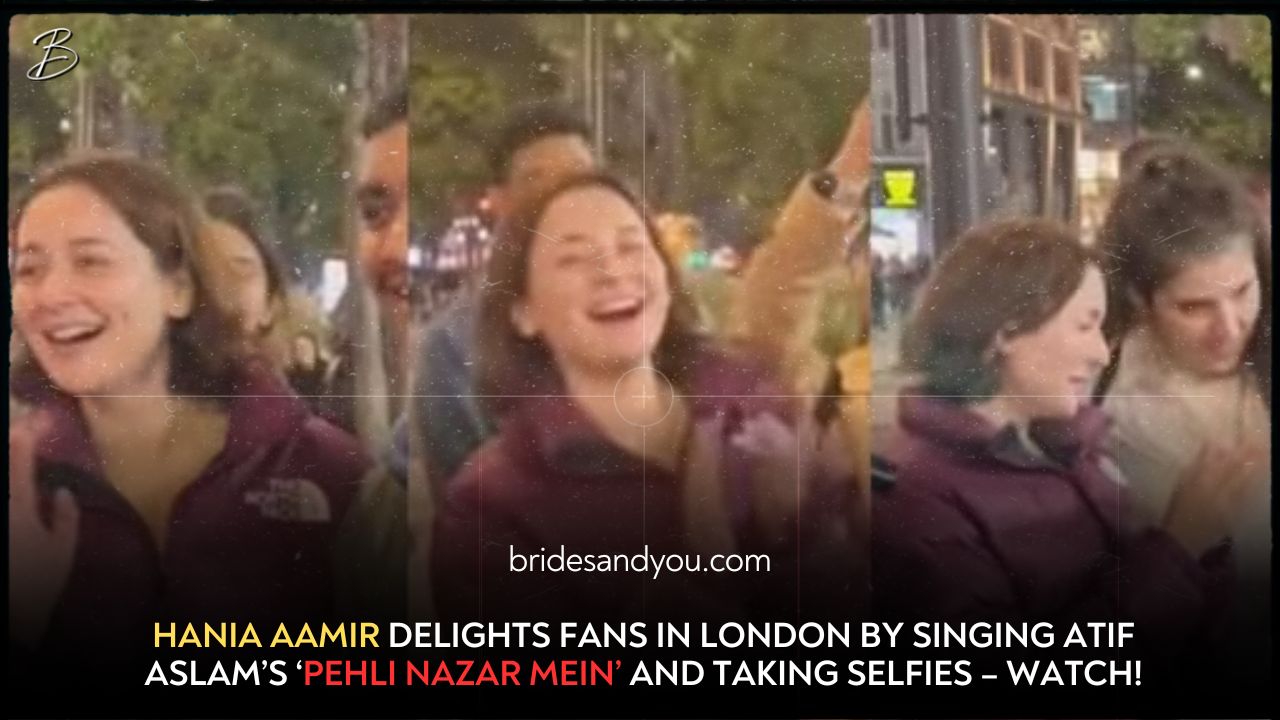 Hania Aamir surprises fans on London streets, sings Atif Aslam's Pehli Nazar Mein and clicks selfies. Watch