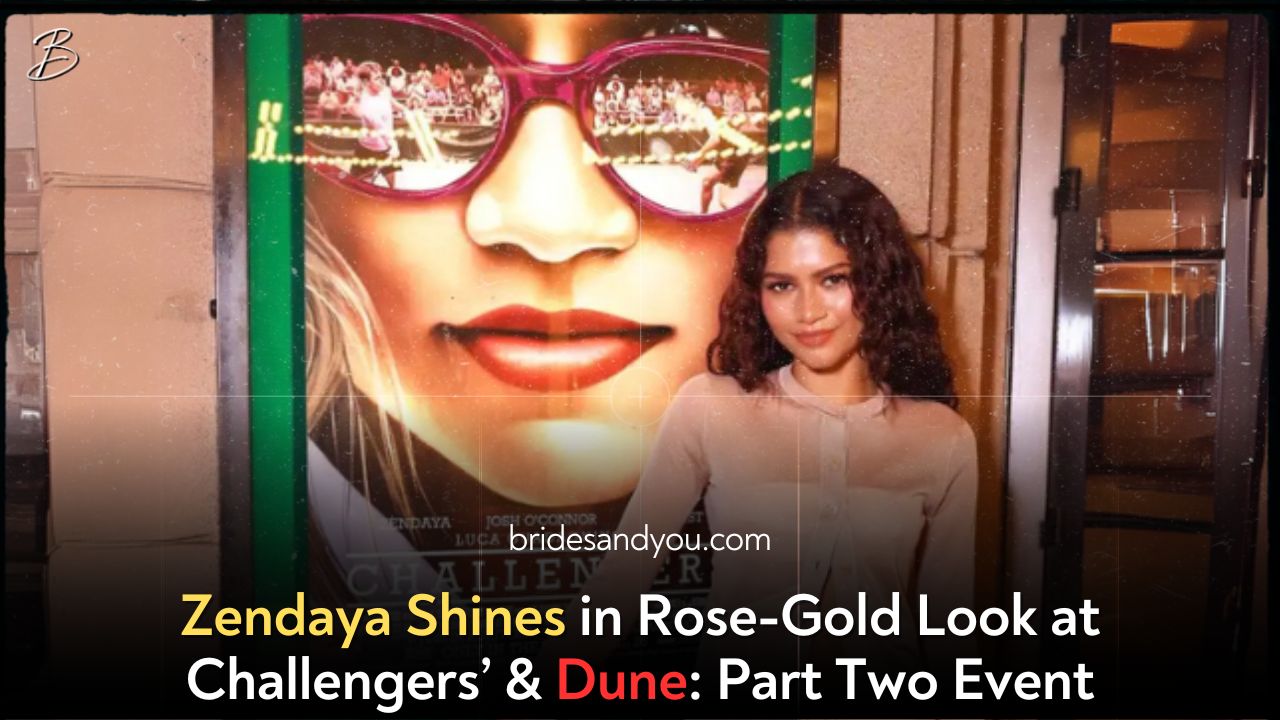 Zendaya Shines in Rose-Gold at Warner Bros. Event