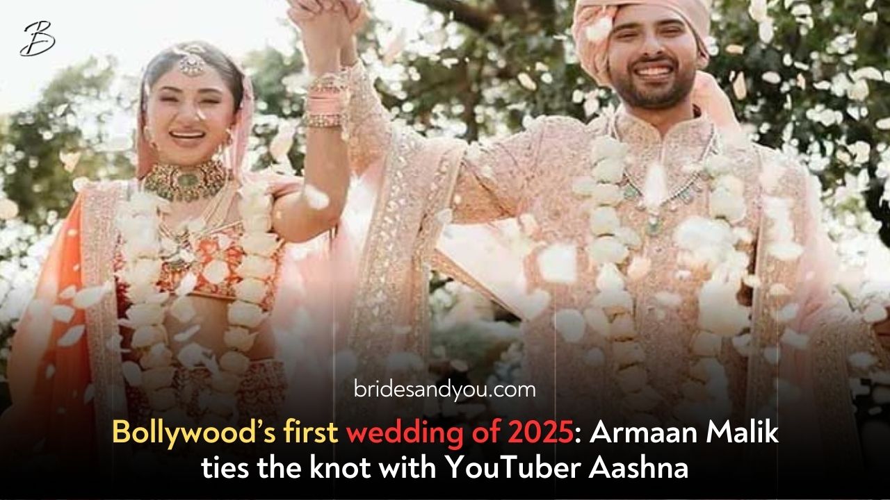 Singer Armaan Malik is finally married to his longtime girlfriend and influencer, Aashna Shroff. The couple took to Instagram to share the joyful news, posting dreamy wedding photos accompanied by a heartfelt caption. Armaan and Aashna got engaged in August 2023. On Thursday, Armaan and Aashna shared photos from their nuptials on their respective Instagram handles, writing in the caption, “tu hi mera Ghar.” In the photos, the couple radiates pure happiness, dressed in stunning traditional wedding attire in shades of orange. Aashna looks beautiful as a bride in an orange lehenga, while Armaan opts for a pastel-shaded sherwani. The wedding appeared to be an intimate outdoor affair, attended by close family and friends. Armaan and Aashna announced their engagement on social media in August 2023. The singer posted a series of romantic pictures. In one of the photos, he was seen on one knee with a ring in his hand. In the other pictures, the couple posed adorably together. Armaan captioned the post, “And our forever has only just begun.” Meanwhile, Armaan Malik is well-known for his hit songs such as “Wajah Tum Ho,” “Bol Do Na Zara,” and “Butta Bomma.” He recently collaborated with American singer Ed Sheeran on a new version of the British singer’s song “2 Step.” Armaan is recognized for his work as a vocalist, songwriter, record producer, voice-over artist, performer, and actor. On the other hand, Aashna Shroff is a popular Indian fashion and beauty blogger, as well as a YouTuber.