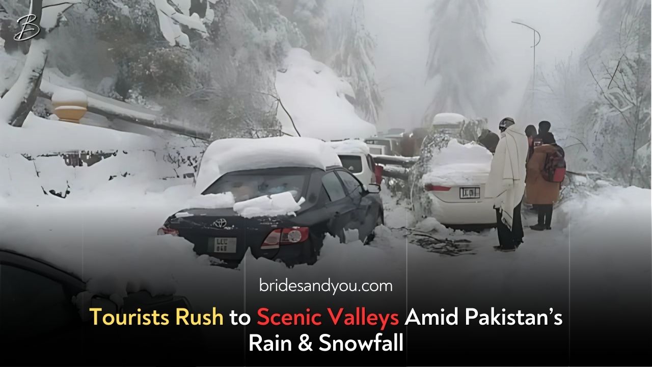 Pakistan Transformed into a Winter Wonderland as Rain and Snowfall Enthrall Tourists