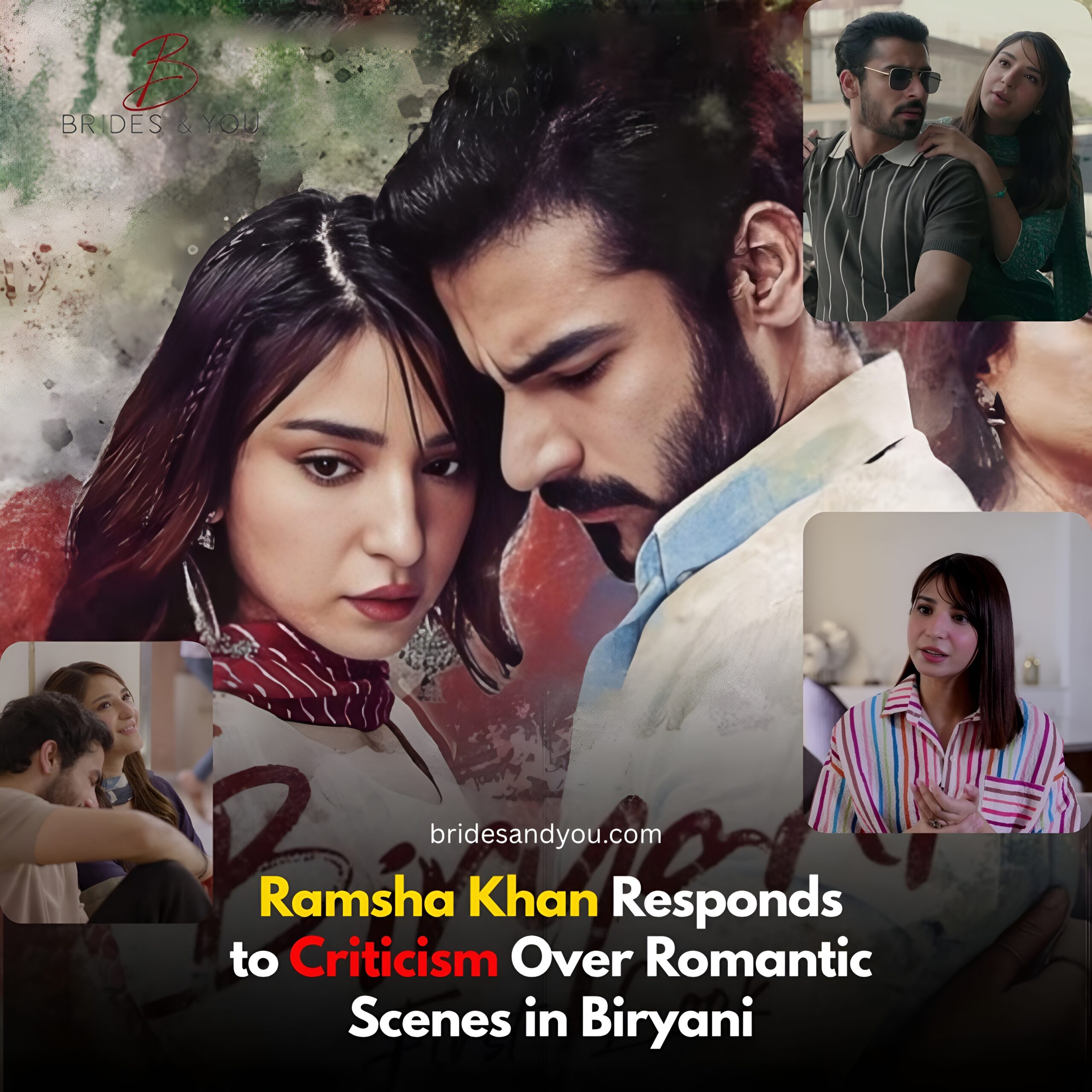 Ramsha Khan defends romantic scenes in Biryani