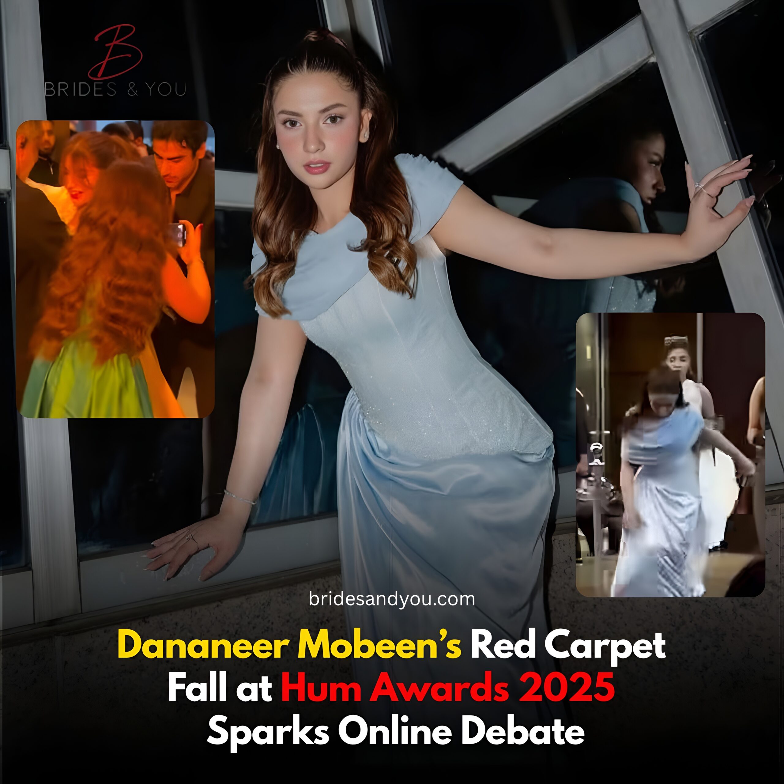 Dananeer Mobeen’s Fall on Hum Awards Red Carpet