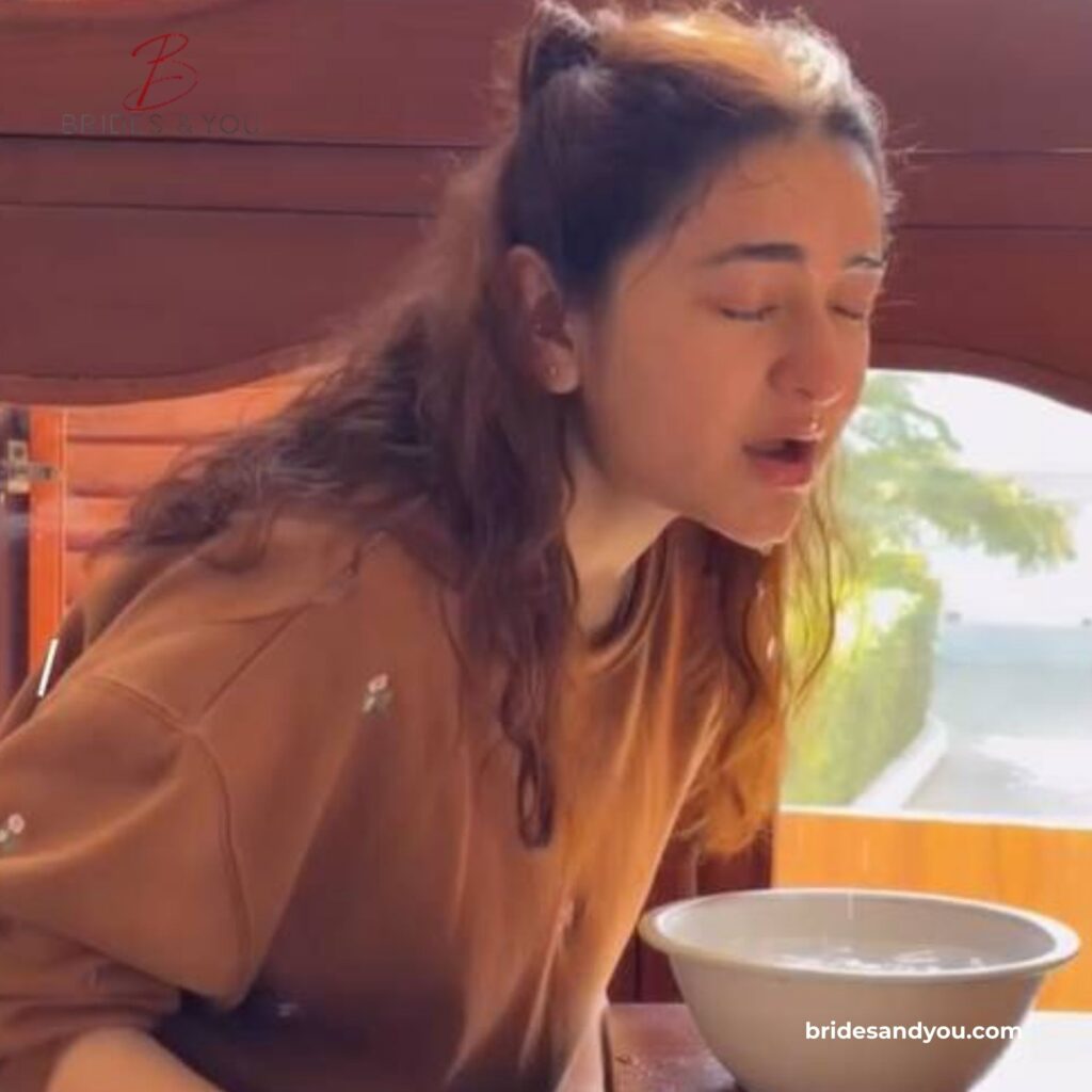 Yumna Zaidi ice water face dip