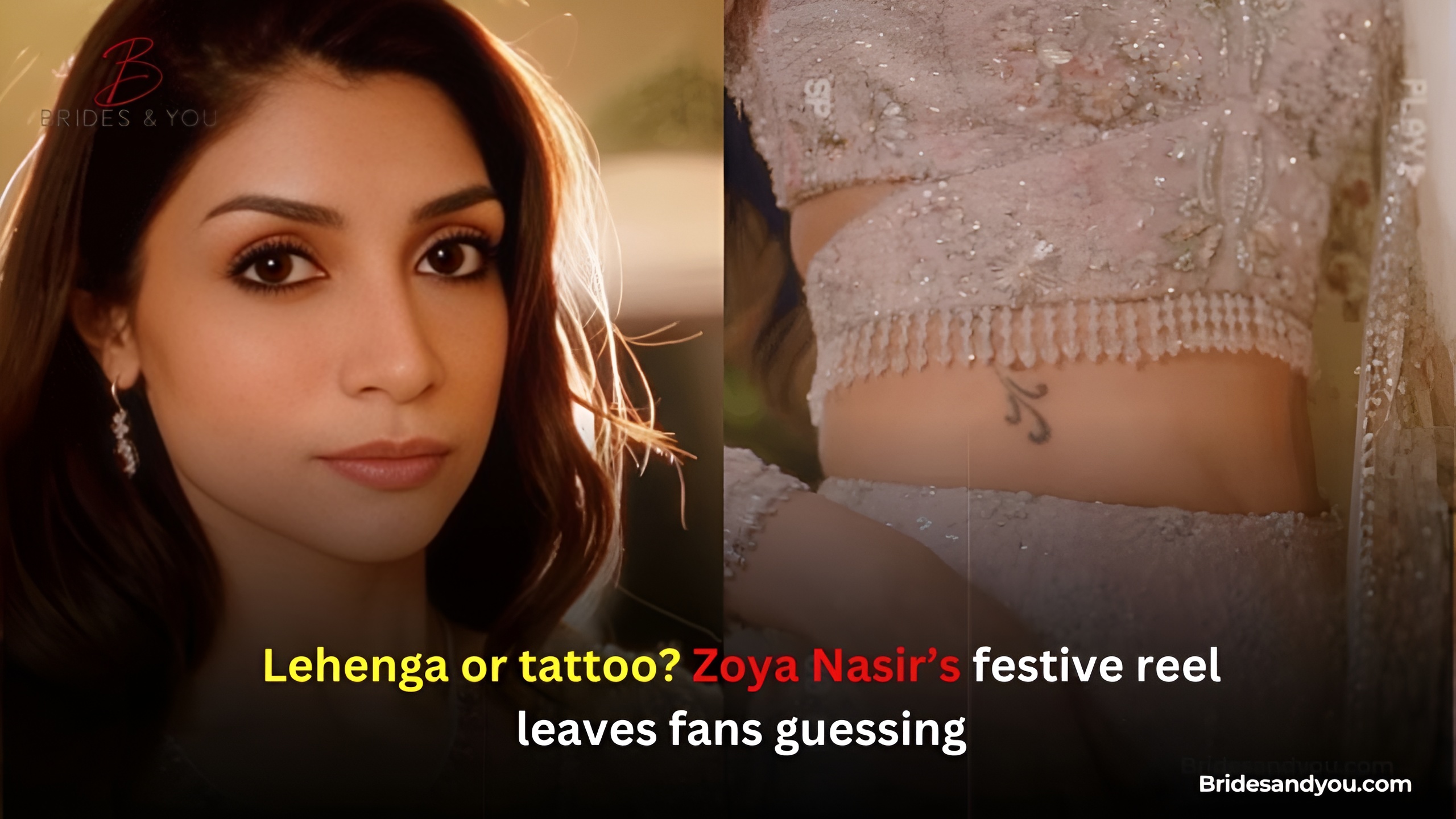 Zoya Nasir lehnga tattoo reel