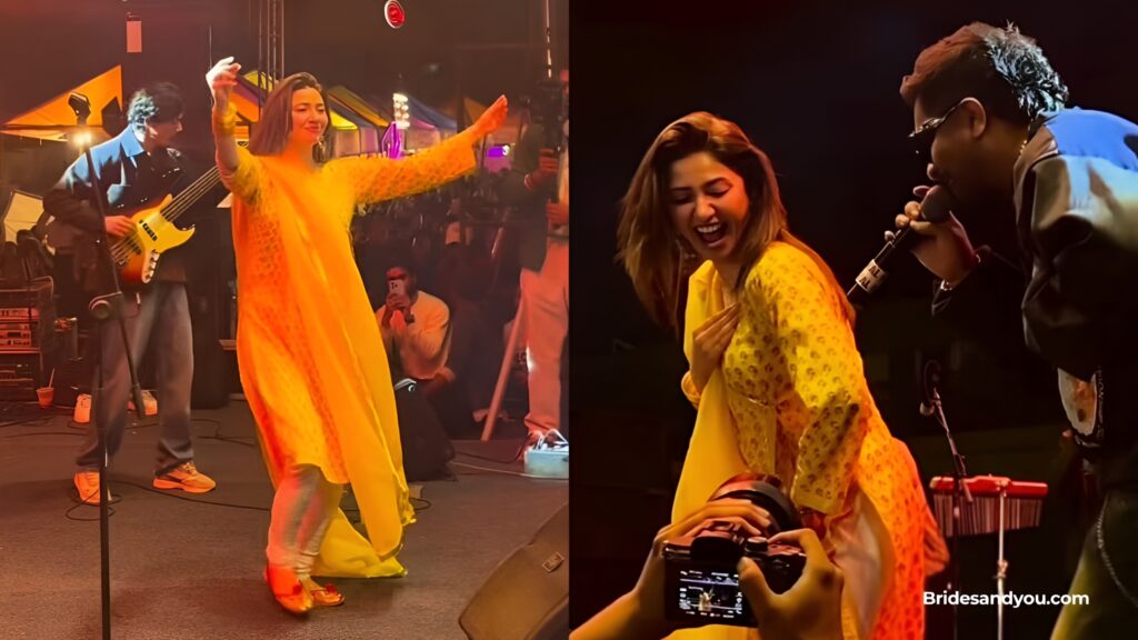 Asim Azhar and Mahira Khan onstage moment