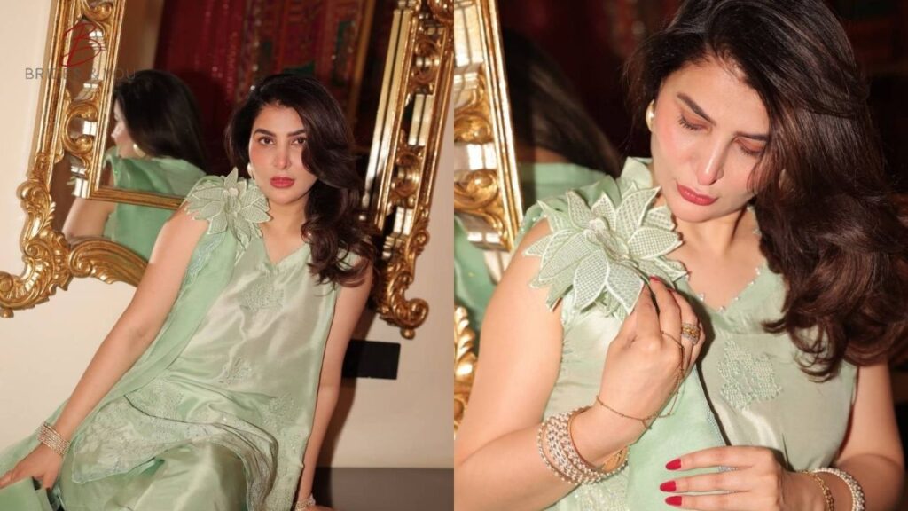 Areeba Habib mint green outfit