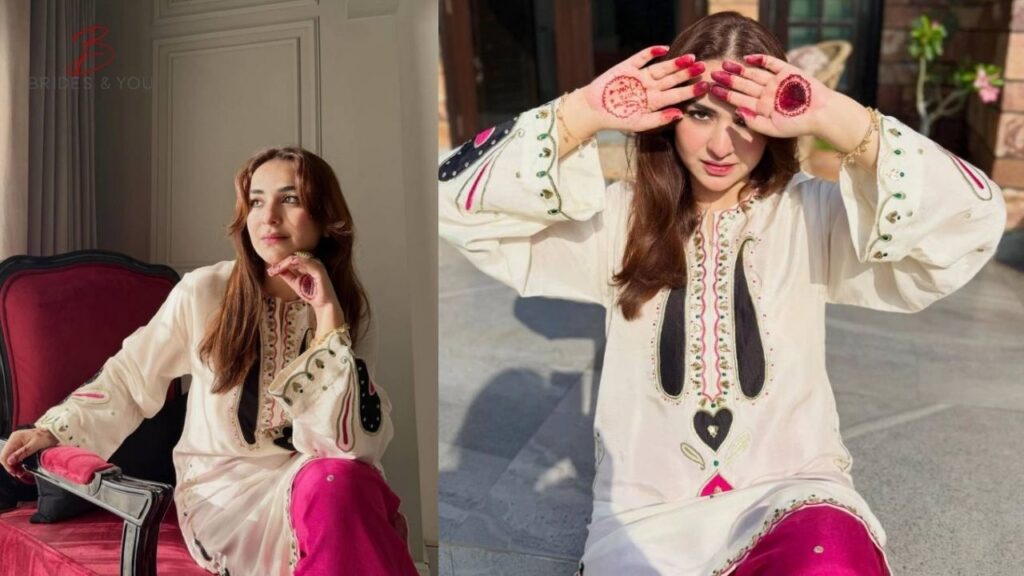 Yumna Zaidi artistic Eid look