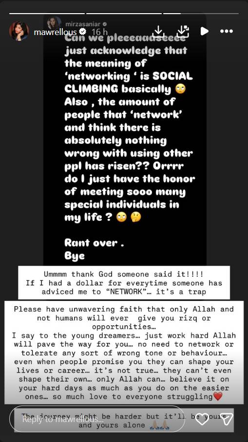 Mawra Hocane networking views