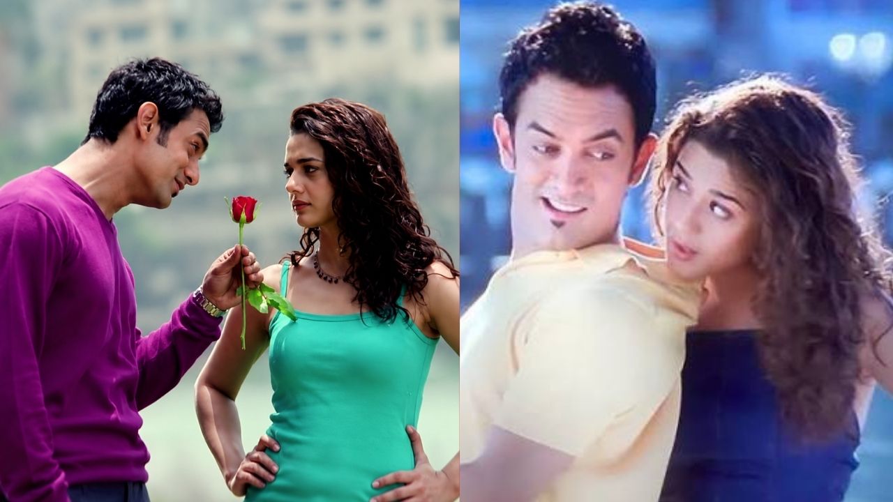 Preity Zinta and Amir Khan